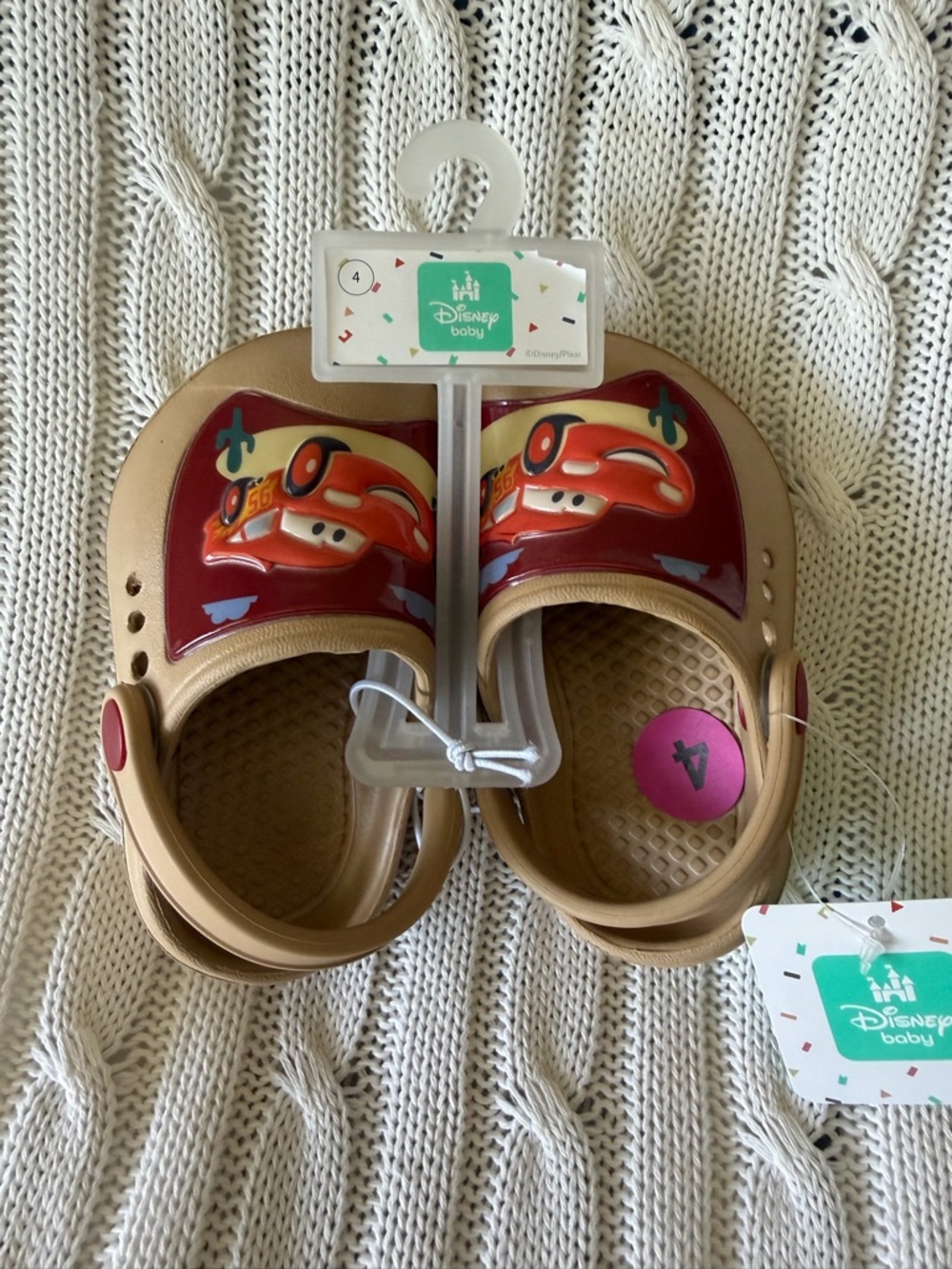 Disney Cars Lightning McQueen Shoes Clogs Size 4 Baby Toddler Boys Shoes NEW